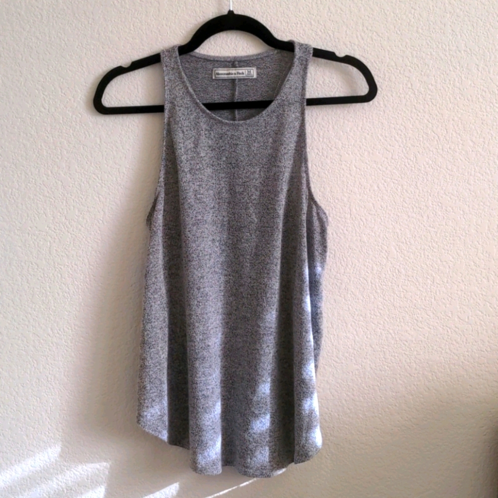 A&F Knit Sweater Tank SZ M, Grey Knit